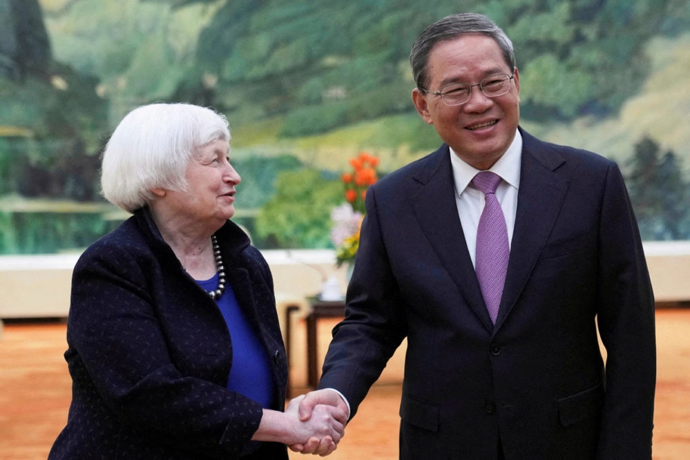 Yellen reports U.S.-China relations on stable ground, suggesting positive shift.