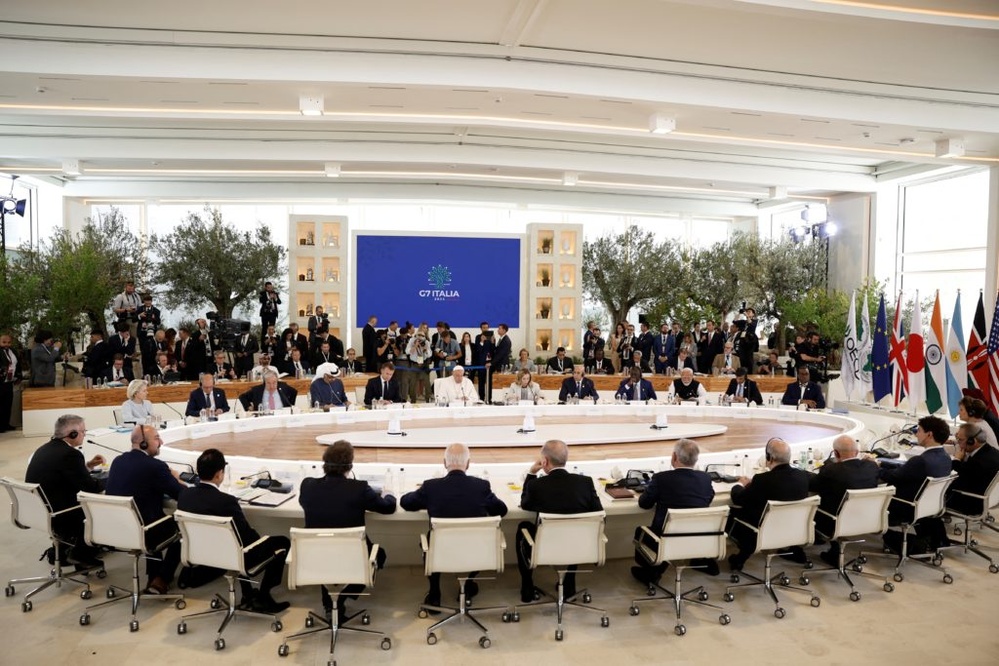 On 2nd day of summit in Italy, G7 leaders focus on migration, AI and economic security