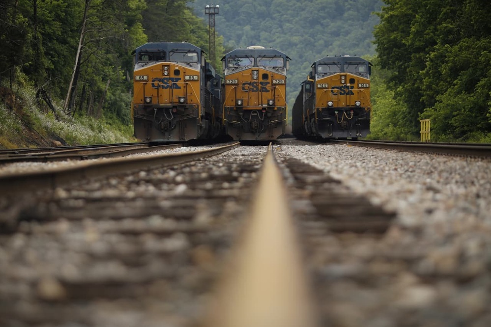 CSX stock falls as railroad warns on impact of hurricanes, lower fuel prices