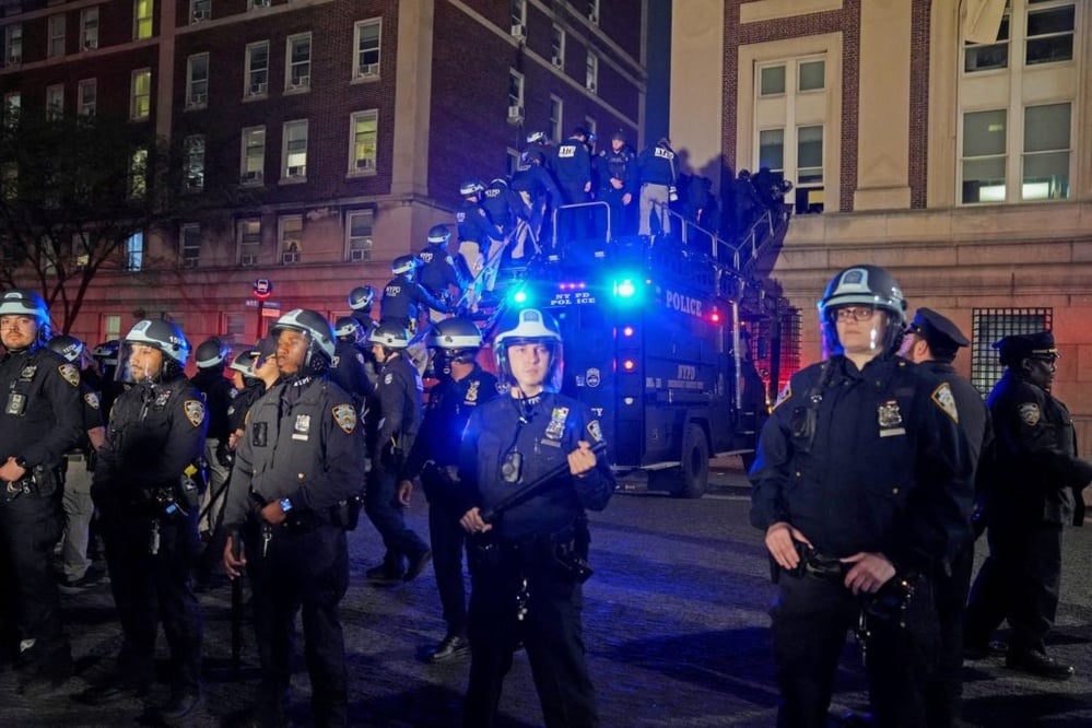 Escalation in campus protests, significant police involvement, numerous arrests nationwide.