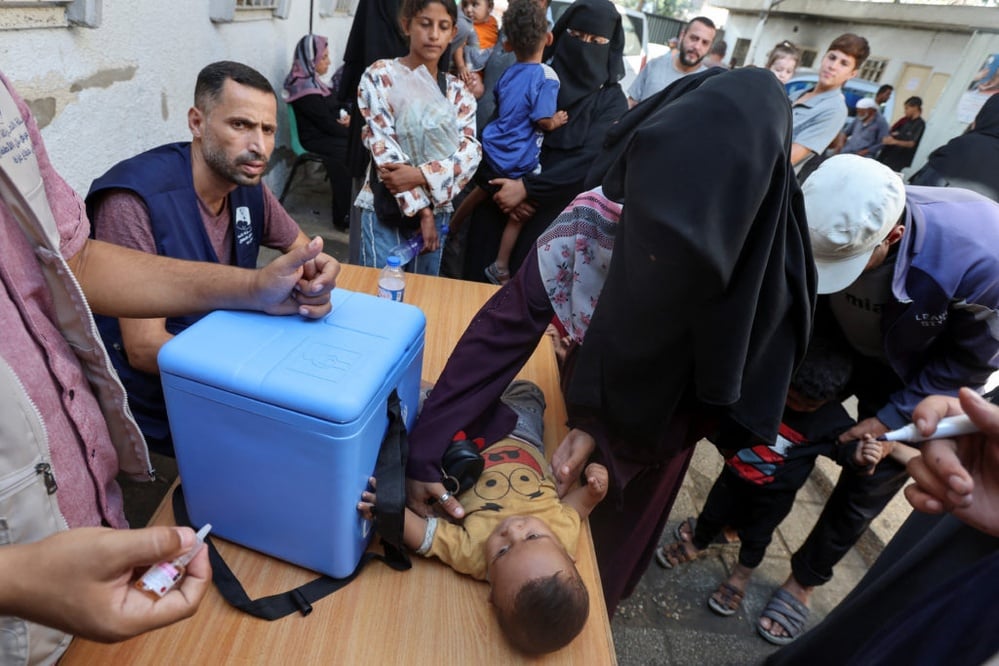 Polio vaccination campaign in Gaza amid ongoing conflict