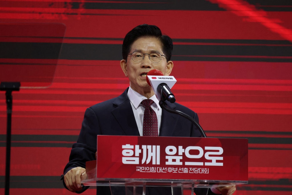 South Korea's main conservative party nominates Kim Moon Soo as its presidential candidate