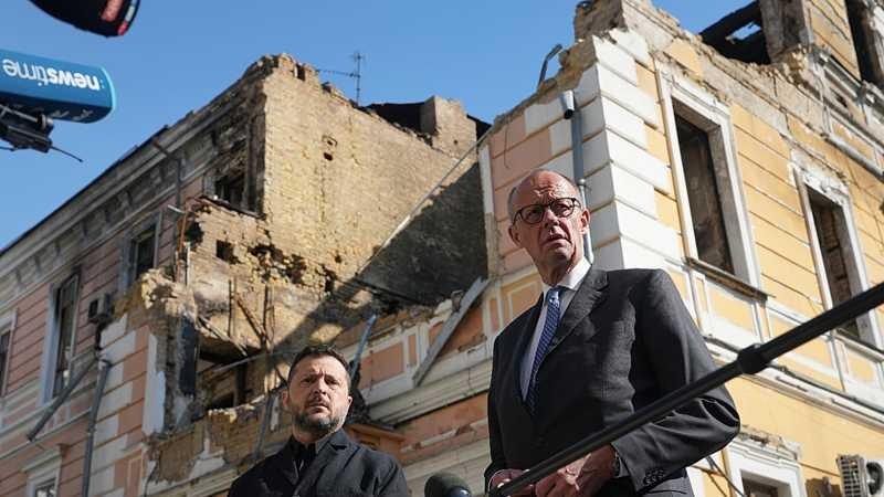 Merz makes surprise Kyiv visit as Germany pledges more aid to Ukraine German Chancellor Friedrich Merz made a surprise visit to Kyiv on Sunday.