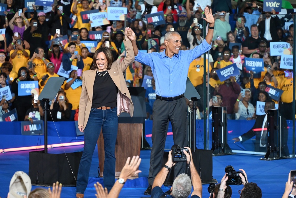 The Obamas Campaign for Kamala Harris