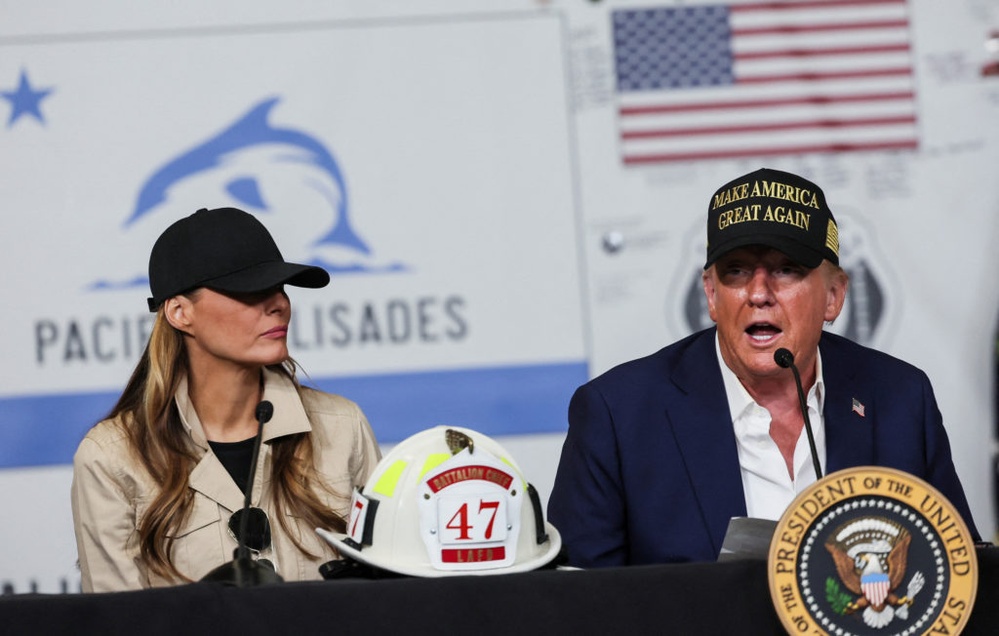 WATCH: Trump holds press conference after touring Los Angeles wildfire damage