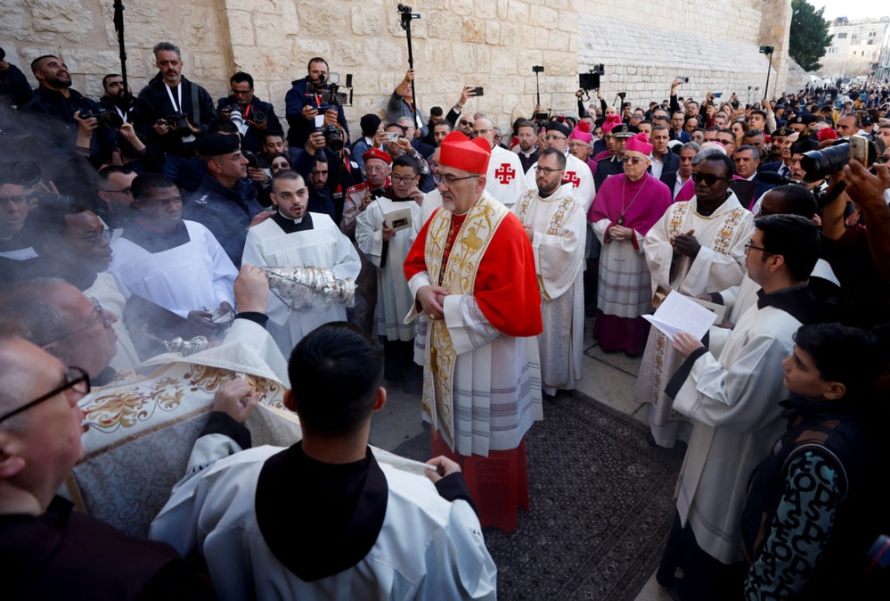 Palestinians in Bethlehem mark another subdued Christmas Eve during war in Gaza