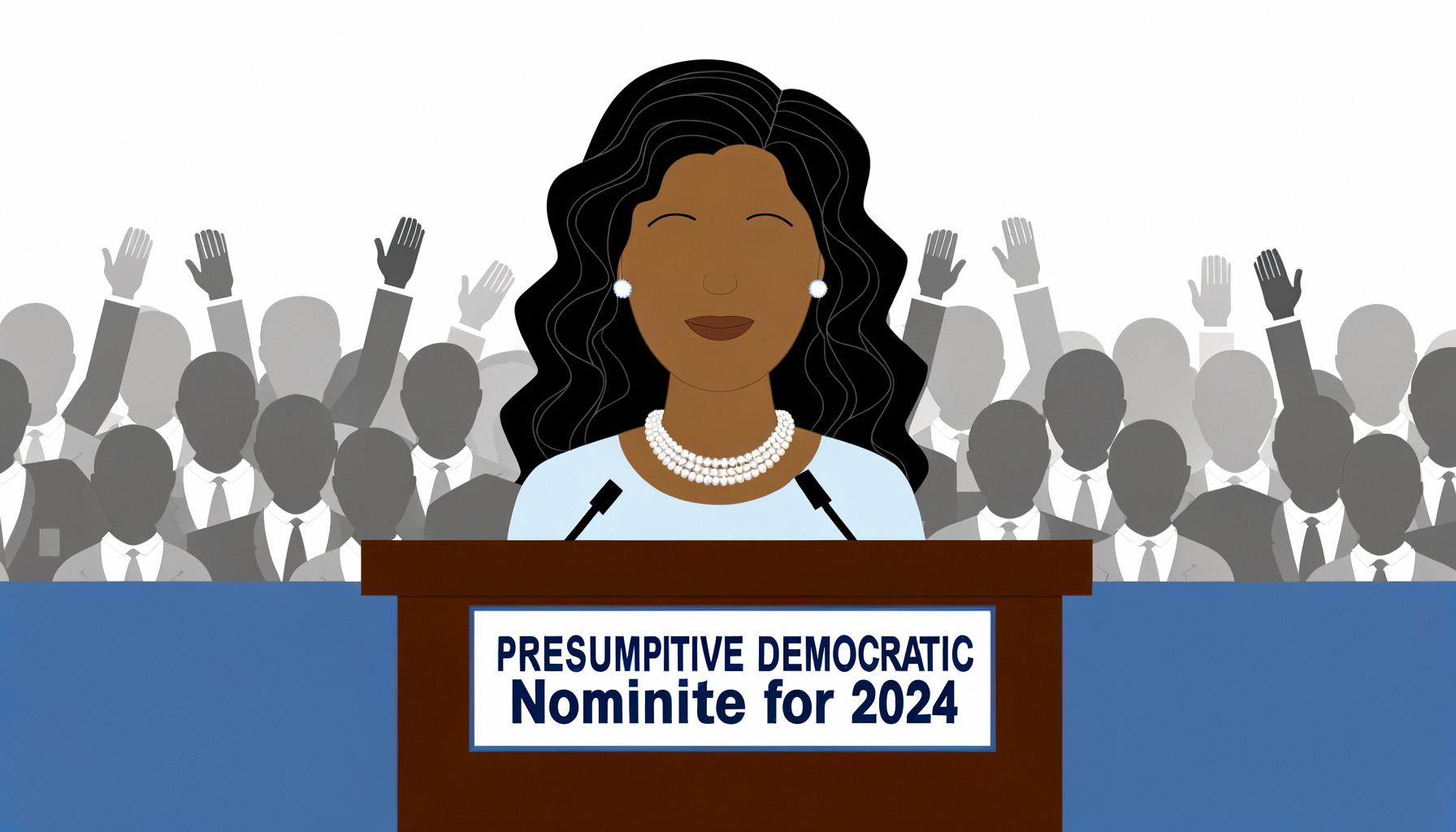 Kamala Harris secured sufficient delegate support, becoming the presumptive nominee.