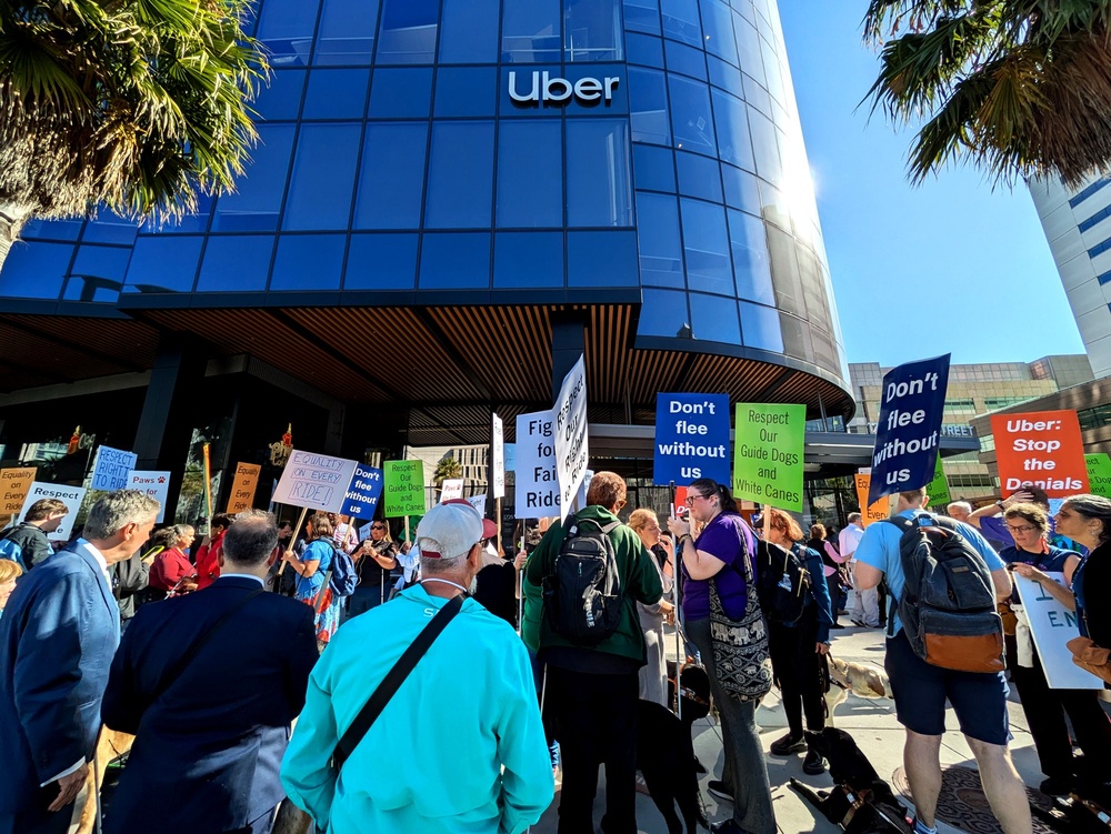 Protesters Say Uber and Lyft Are Still Failing Their Blind Passengers