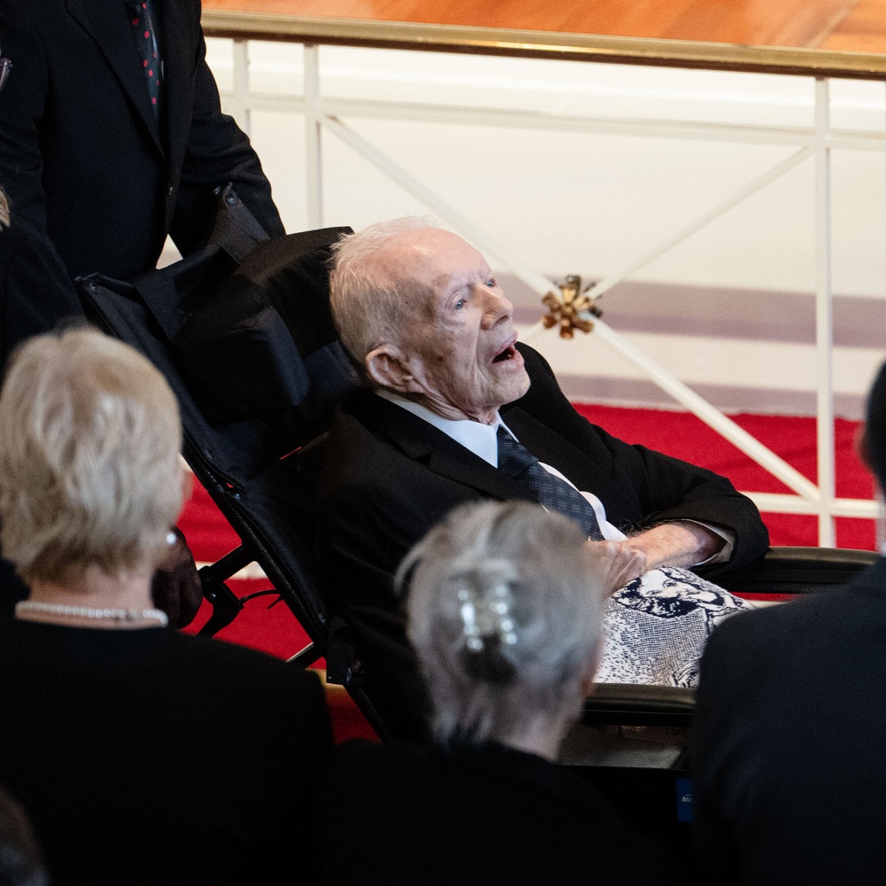 Jimmy Carter Casts His Ballot for Harris in Georgia