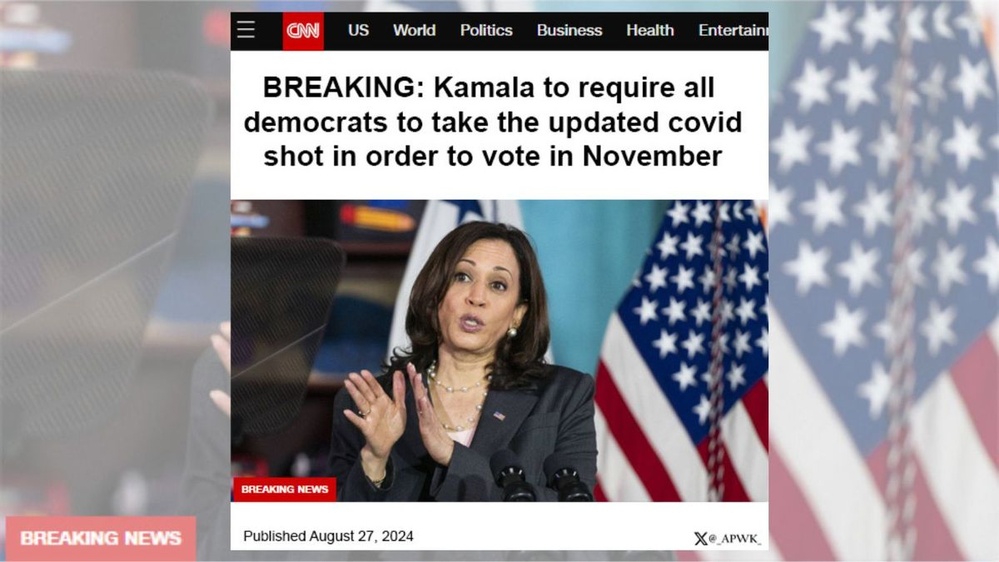 No, Harris Didn't Say All Democrats Will Be Required To Take COVID-19 Vaccine in Order To Vote