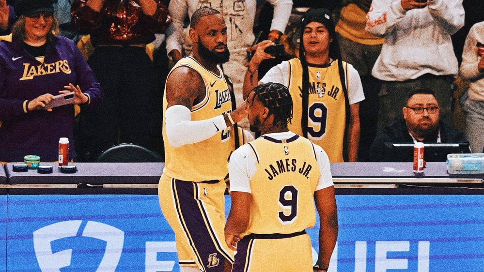 LeBron and Bronny James debut together in NBA history