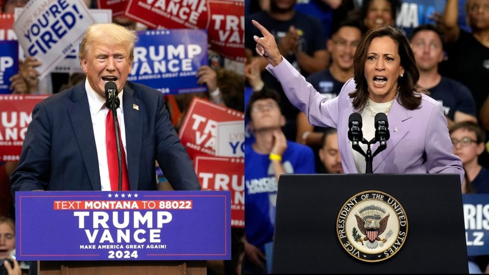 Harris and Trump engage in intense election campaigns with debates looming.