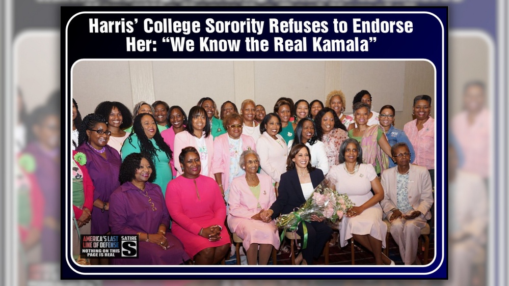 No, Harris' College Sorority Didn't Refuse to Endorse Her for President