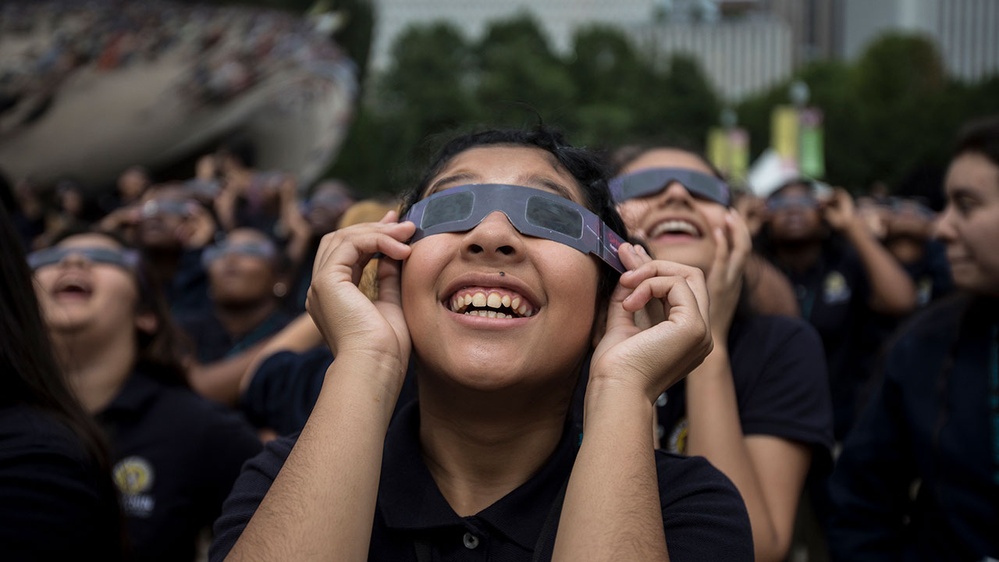 Total solar eclipse viewed across North America