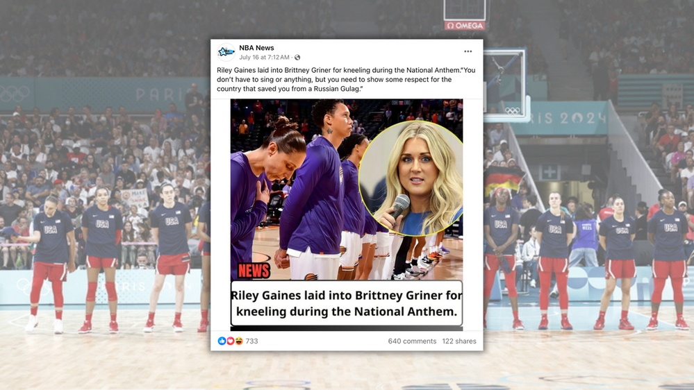 Riley Gaines Criticized Brittney Griner for Kneeling During National Anthem?