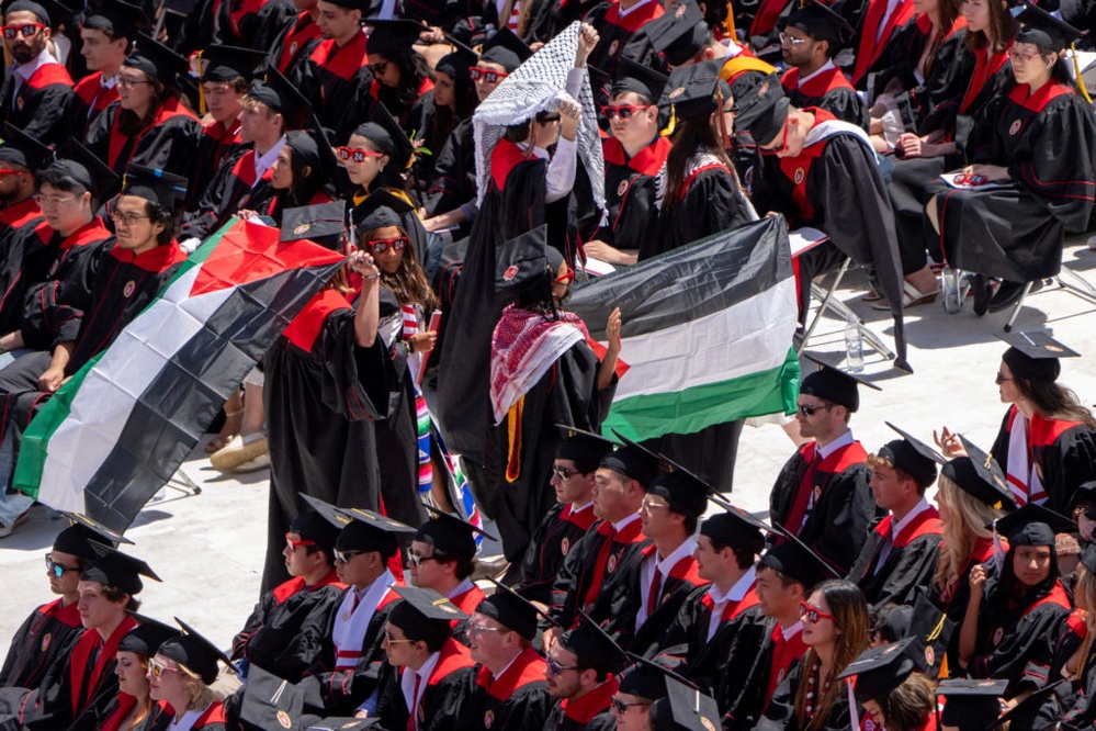 Campus protests over Israel-Hamas war during graduation ceremonies