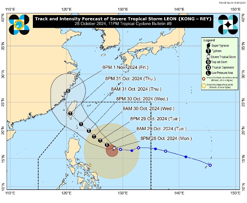 Severe Tropical Storm Leon slows down east of Isabela