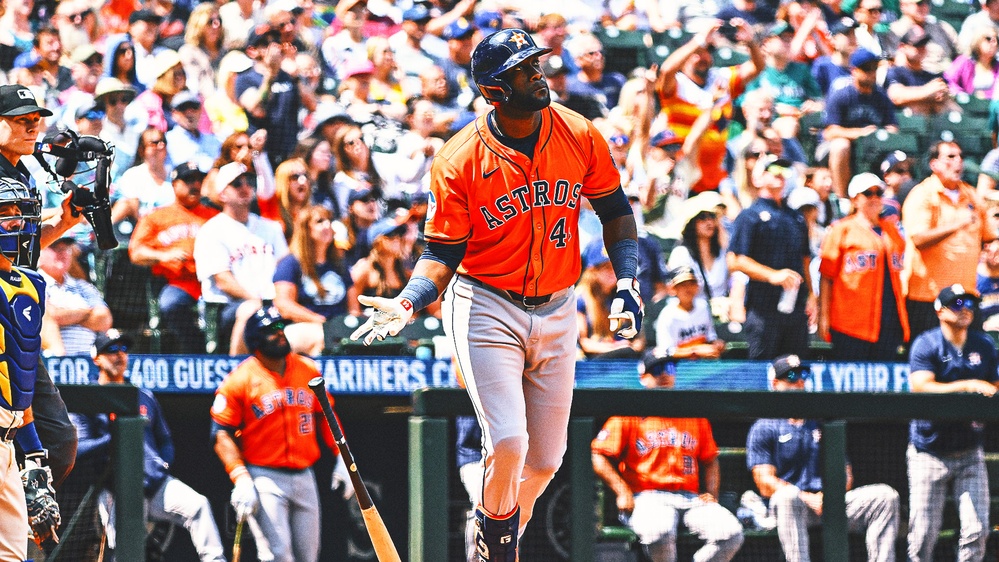 Astros designated hitter Yordan Alvarez hits for cycle against Mariners