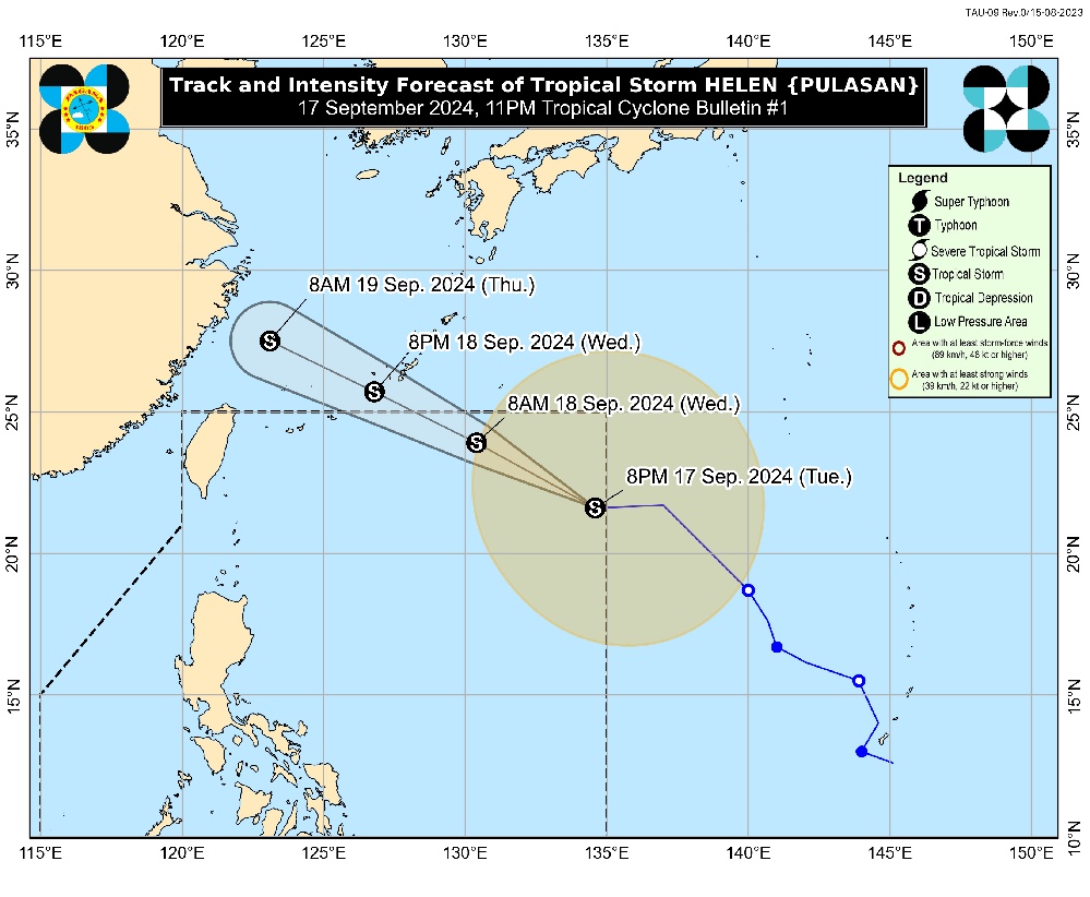 Tropical Storm Helen enters PAR ahead of Tropical Depression Gener's exit