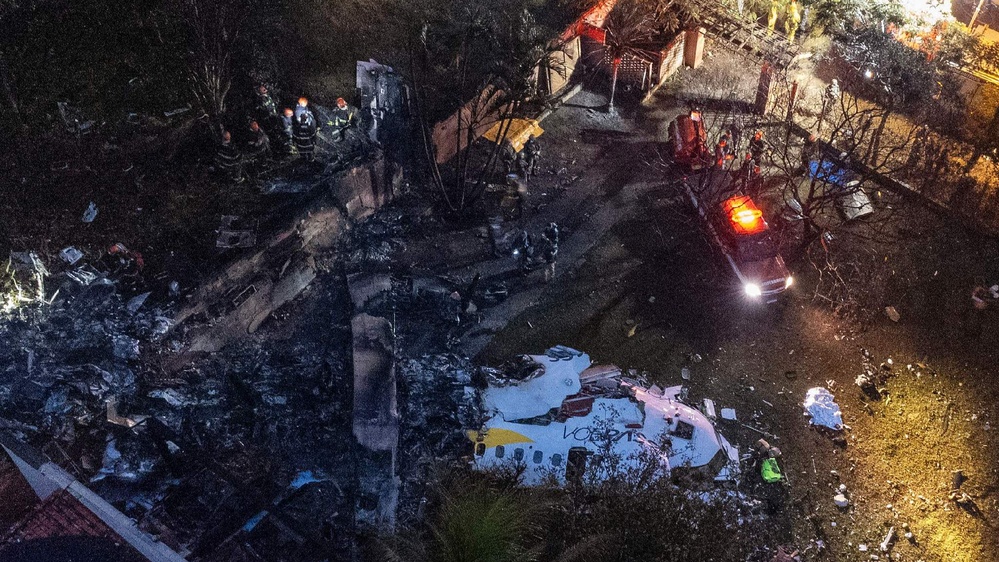 Passenger plane crashes in Brazil, all 61 aboard killed