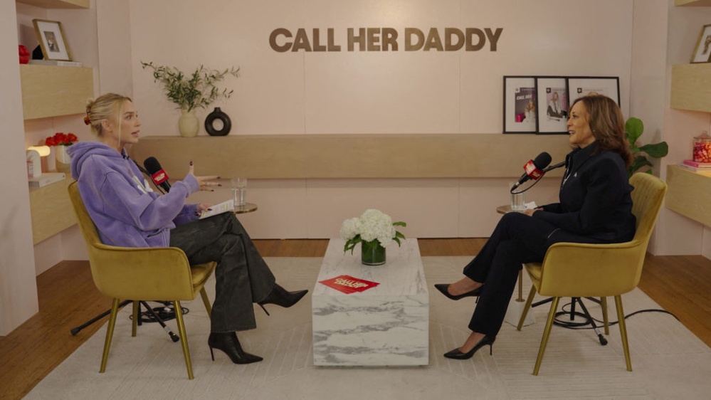 Harris appears on 'Call Her Daddy' podcast as Democratic nominee steps up interviews this week