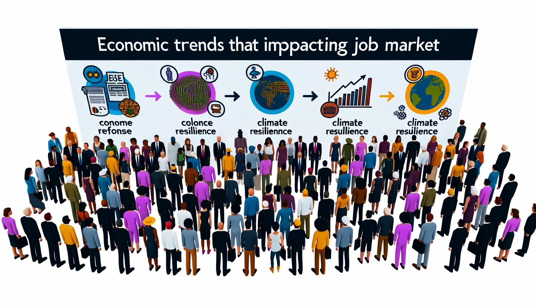 Economic trends affecting job markets, climate resilience, and public sentiment Balanced News