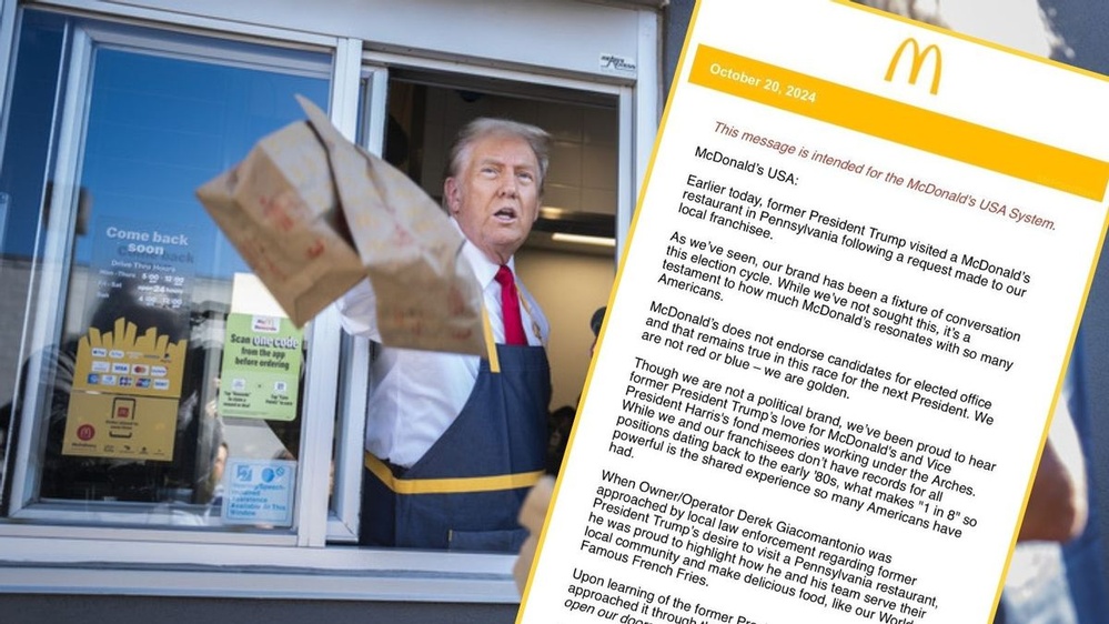 McDonald's Sent Memo on Political Involvement After Trump Worked at Pennsylvania Store?