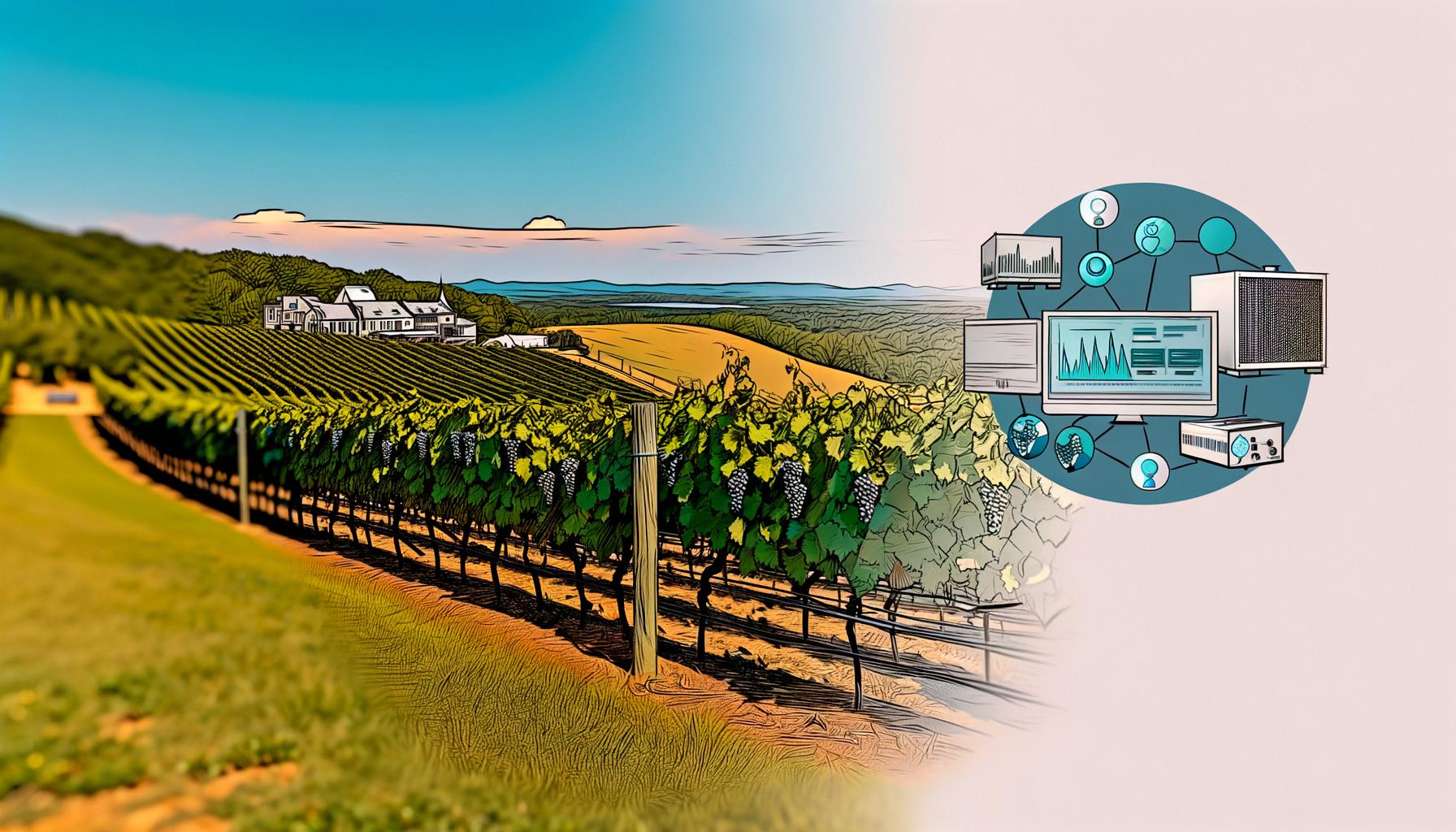 Brix and Columns Vineyards use blockchain-integrated weather stations for climate monitoring. 