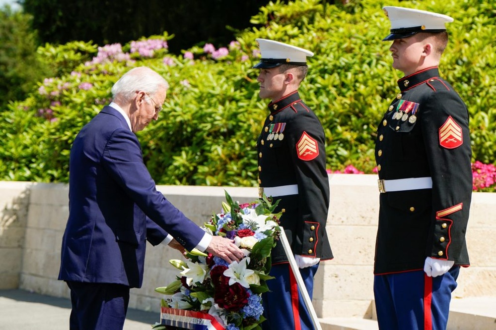 WATCH: Biden honors U.S. soldiers killed in World War I at military cemetery in France