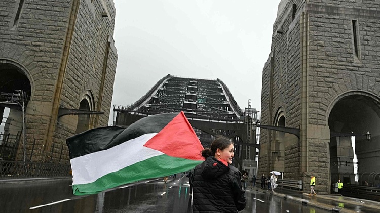 Pro-Palestinian protest in Sydney with up to 300,000 participants