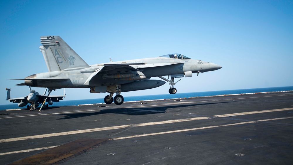 Navy fighter jet swept overboard during Red Sea battle with Houthis