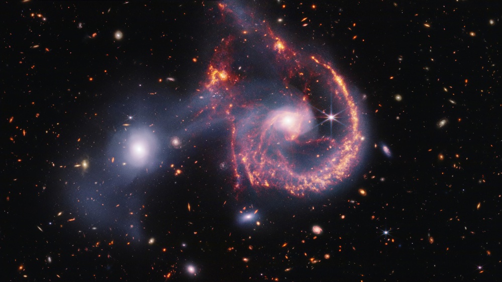 Space photo of the week: Entangled galaxies form cosmic smiley face in new James Webb telescope image