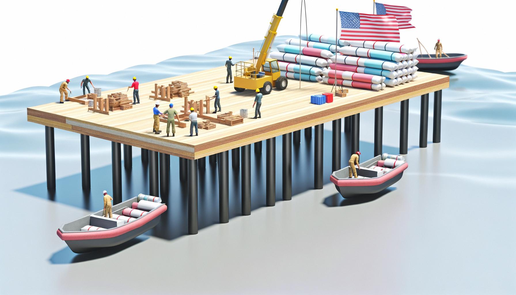 US builds pier for Gaza aid