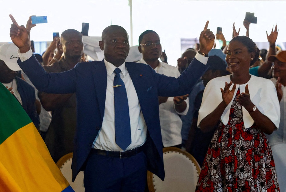 Provisional results show Gabon's coup leader Oligui Nguema elected president in a landslide