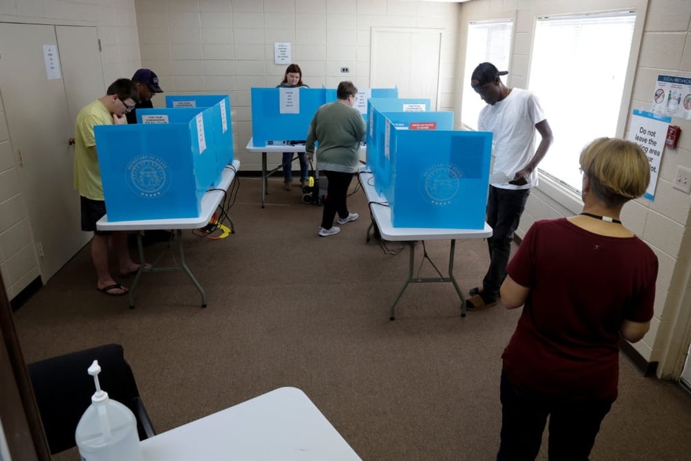 Georgia's election board now mandates hand counting of ballots.