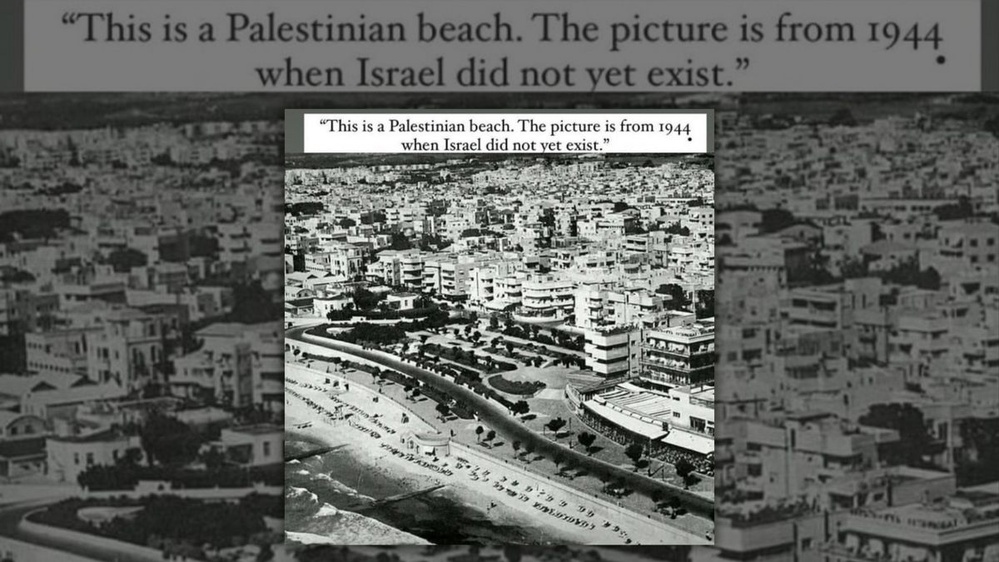 Image Shows Beach in Palestine Before Israel's Foundation?