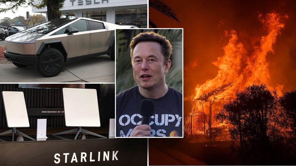 Elon Musk to provide Wi-Fi to wildfire-stricken areas using Starlink, Cybertrucks