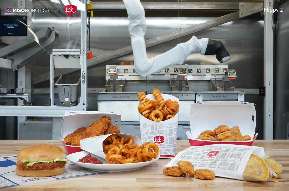Jack in the Box will experiment with burger-flipping robots
