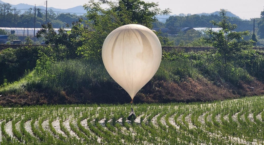 North Korea sends balloons carrying trash and manure over South Korea