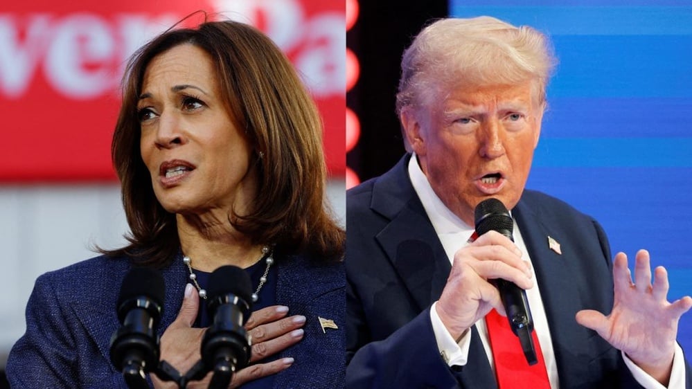 Trump leads Harris in polls for crucial swing states.