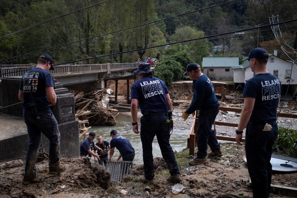 Exhausted first responders work around the clock in North Carolina's mountains days after Helene's deluge