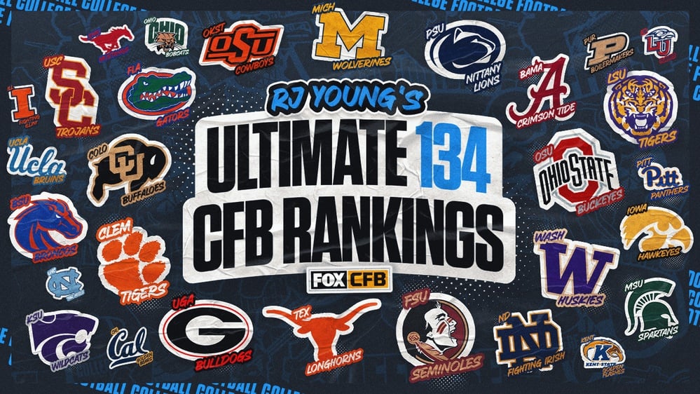 2024 college football rankings: RJ Young's Ultimate 134