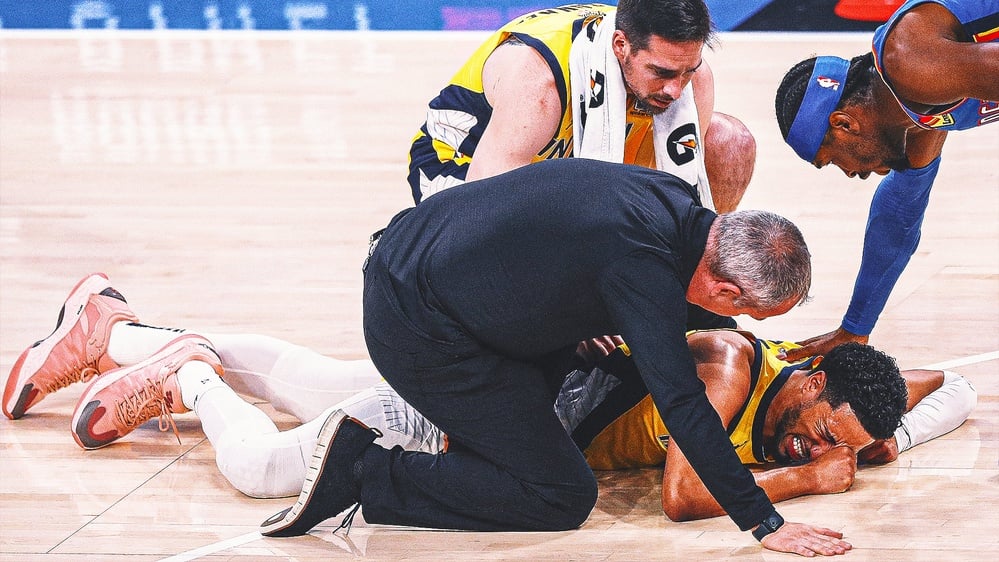 Haliburton's Achilles injury impacts Pacers' Finals performance.