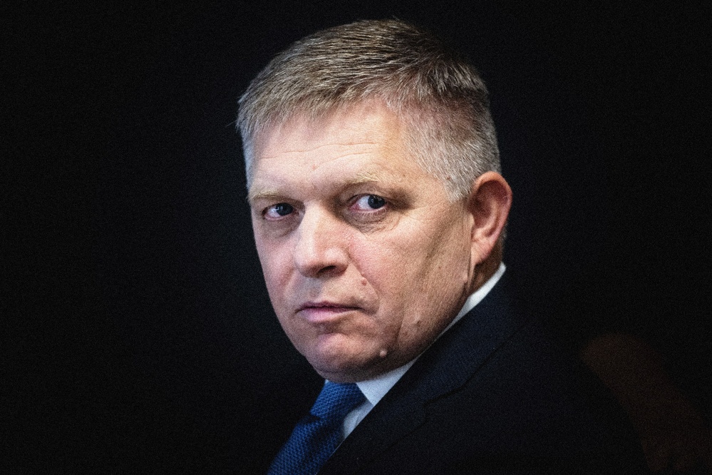 Slovak PM Robert Fico seriously injured in politically motivated assassination attempt.