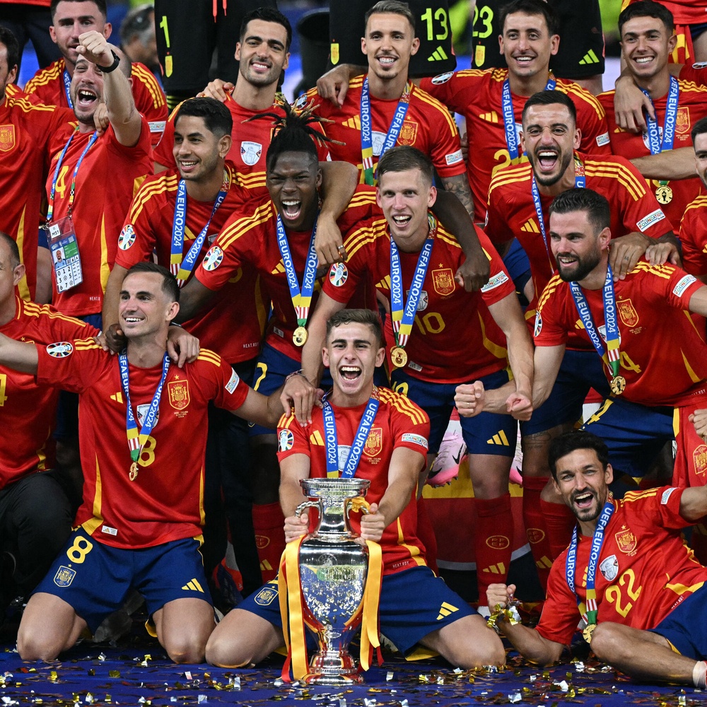 Spain wins Euro 2024, their fourth championship, by defeating England 2-1.