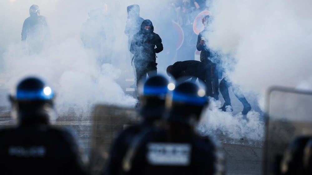 France closes up to 500 high schools Monday as student protests over education underfunding leave 24 schools burned, 78 staff injured, and 5,000+ arrested