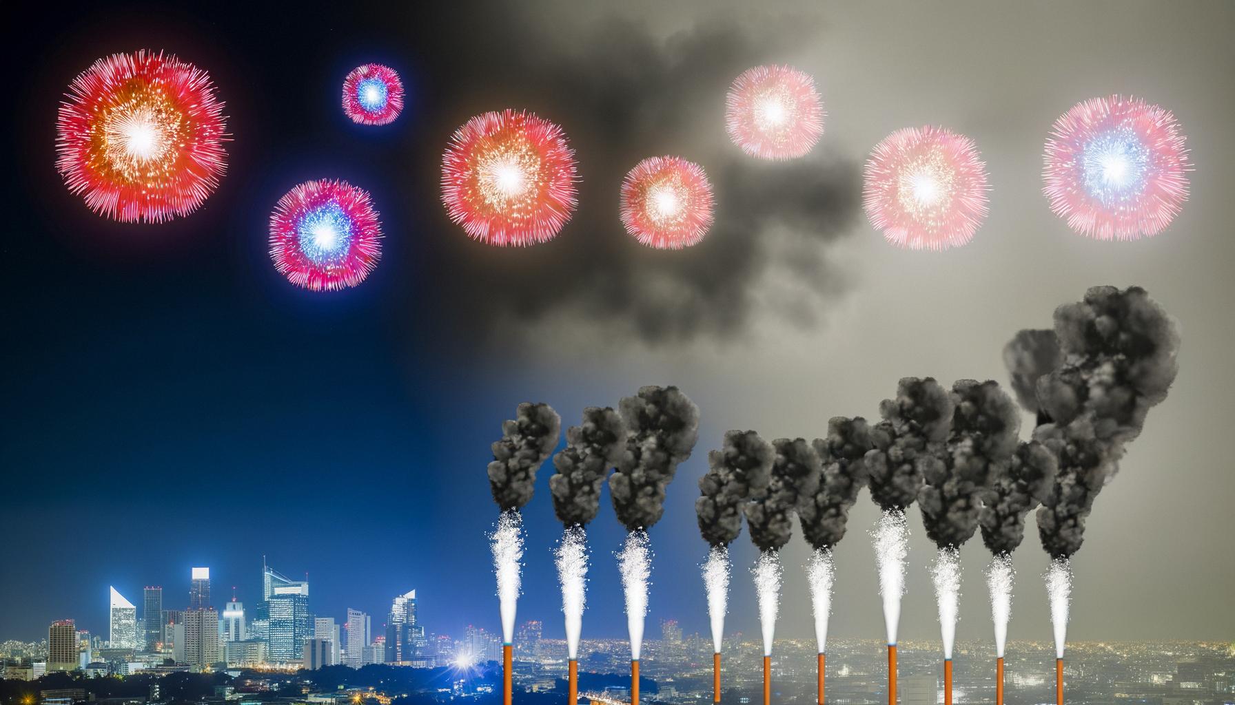 Fireworks contribute significantly to air pollution during July Balanced News