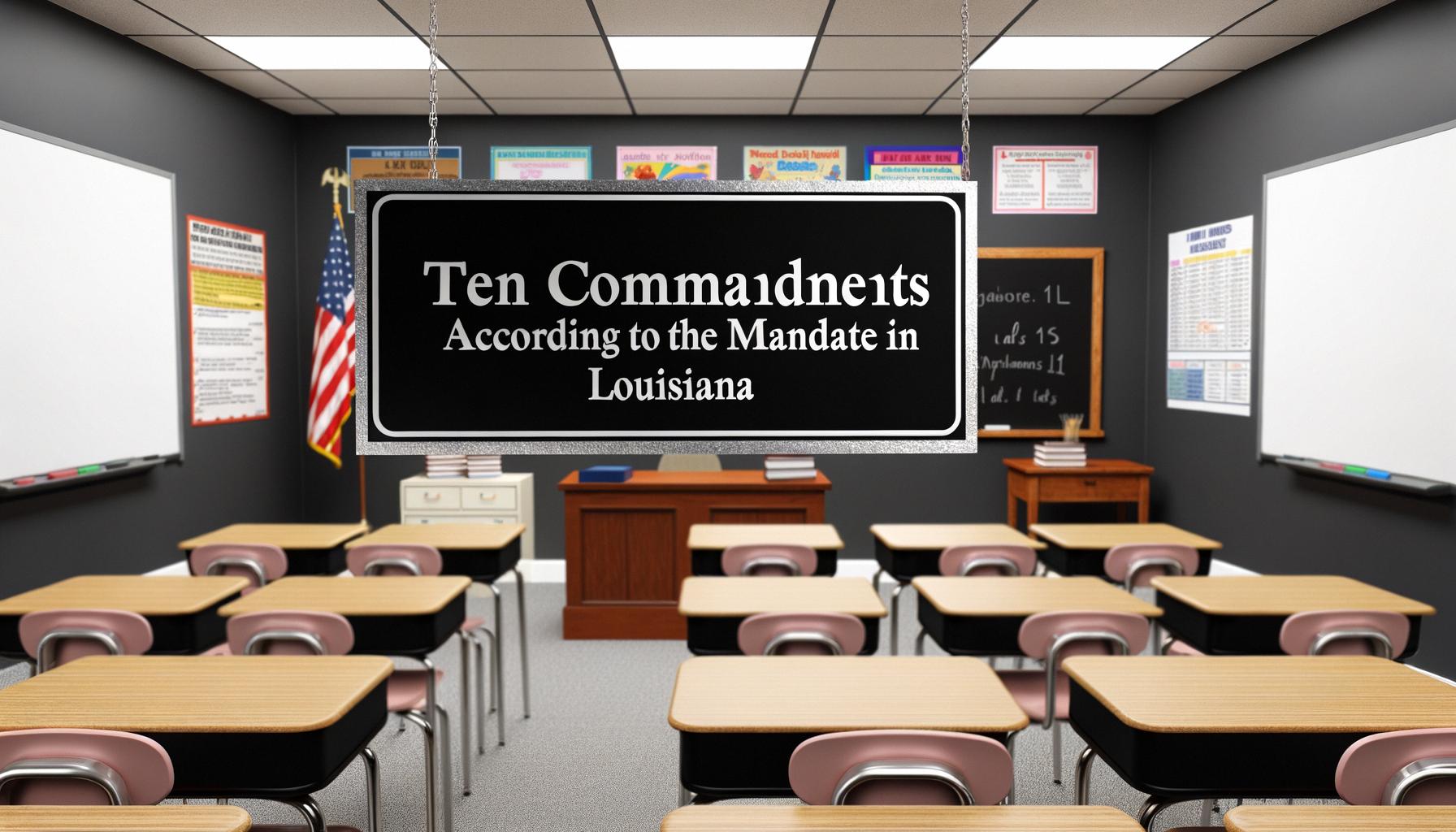Louisiana requires Ten Commandments in classrooms by 2025, causing legal backlash.