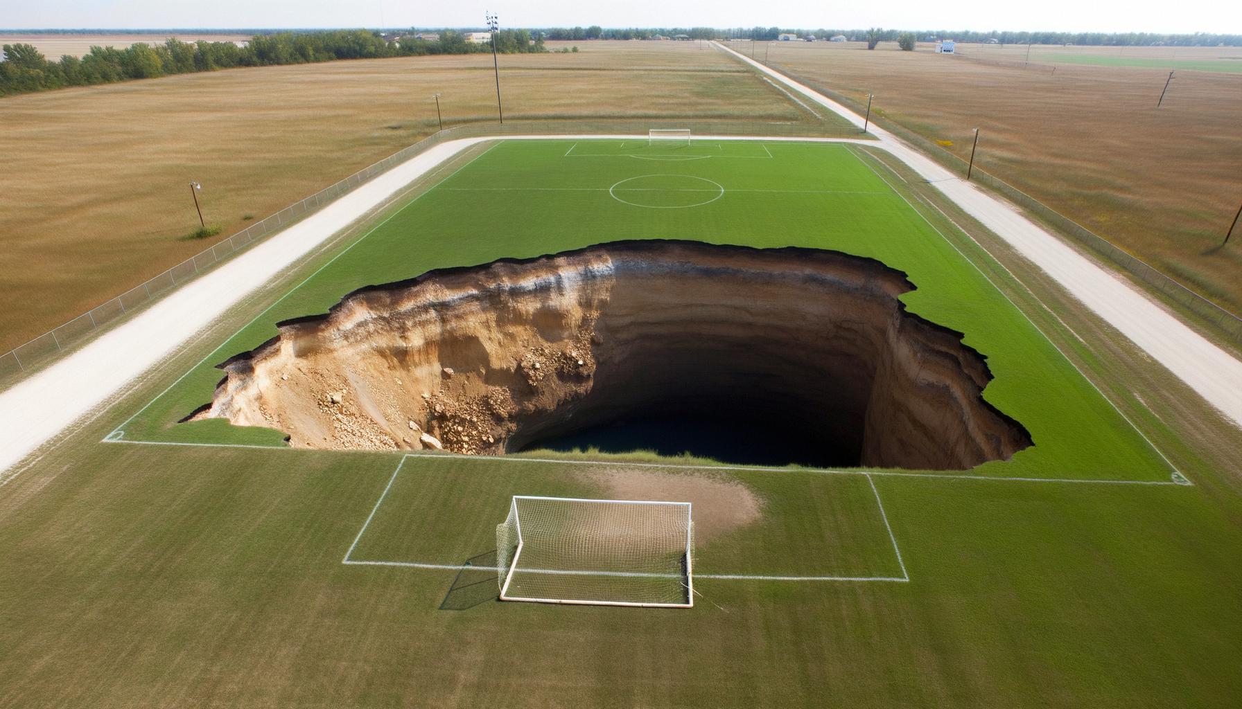 Sinkhole in Illinois due to mine collapse; park temporarily closed.