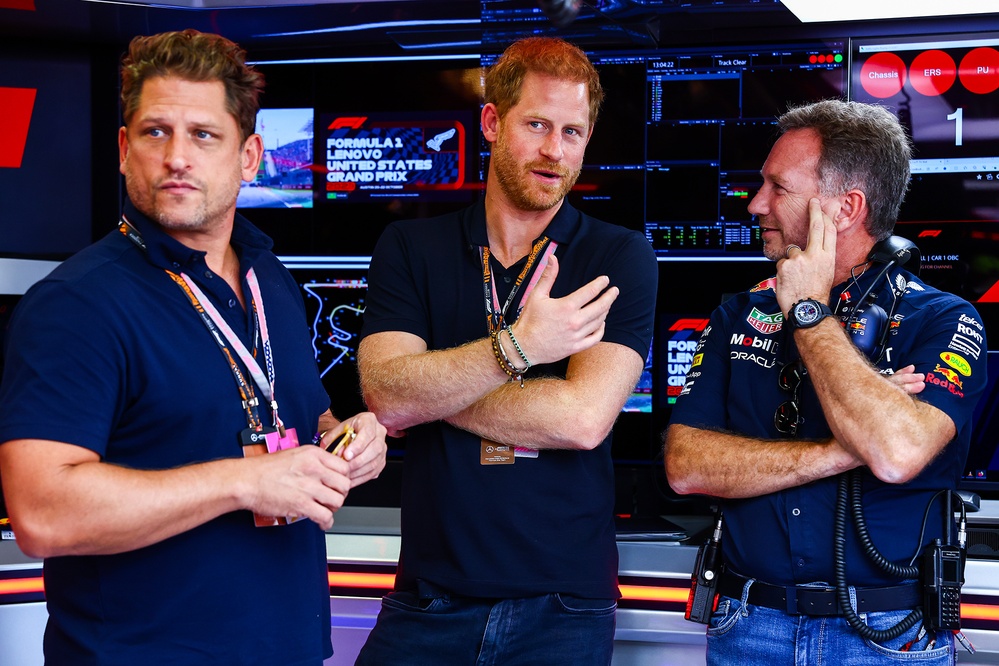 Prince Harry Makes a Pit Stop at the F1 America Grand Prix